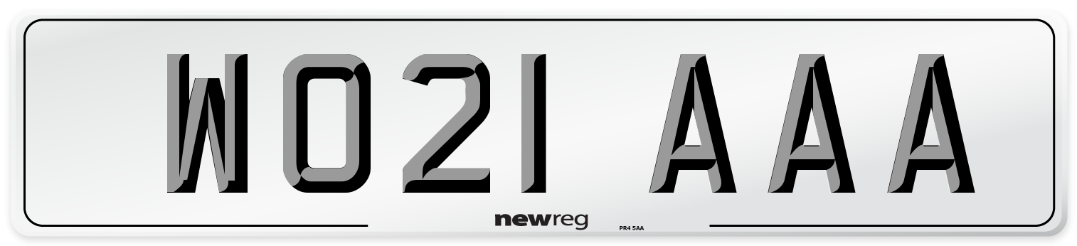 WO21 AAA Number Plate from New Reg